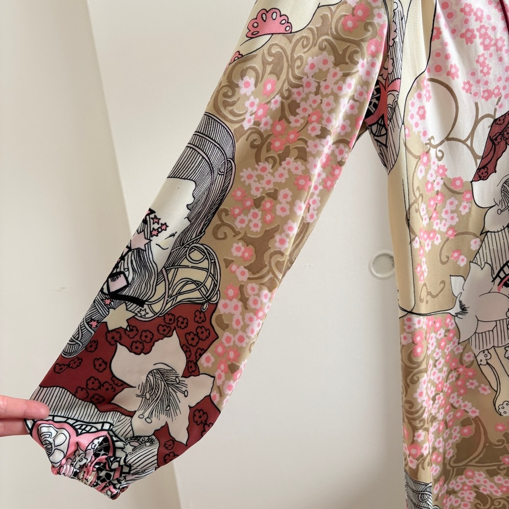 Vintage 70s Holly Gloria Moret of California Floral Boho Maxi Dress Size S/M - Picture 3 of 11